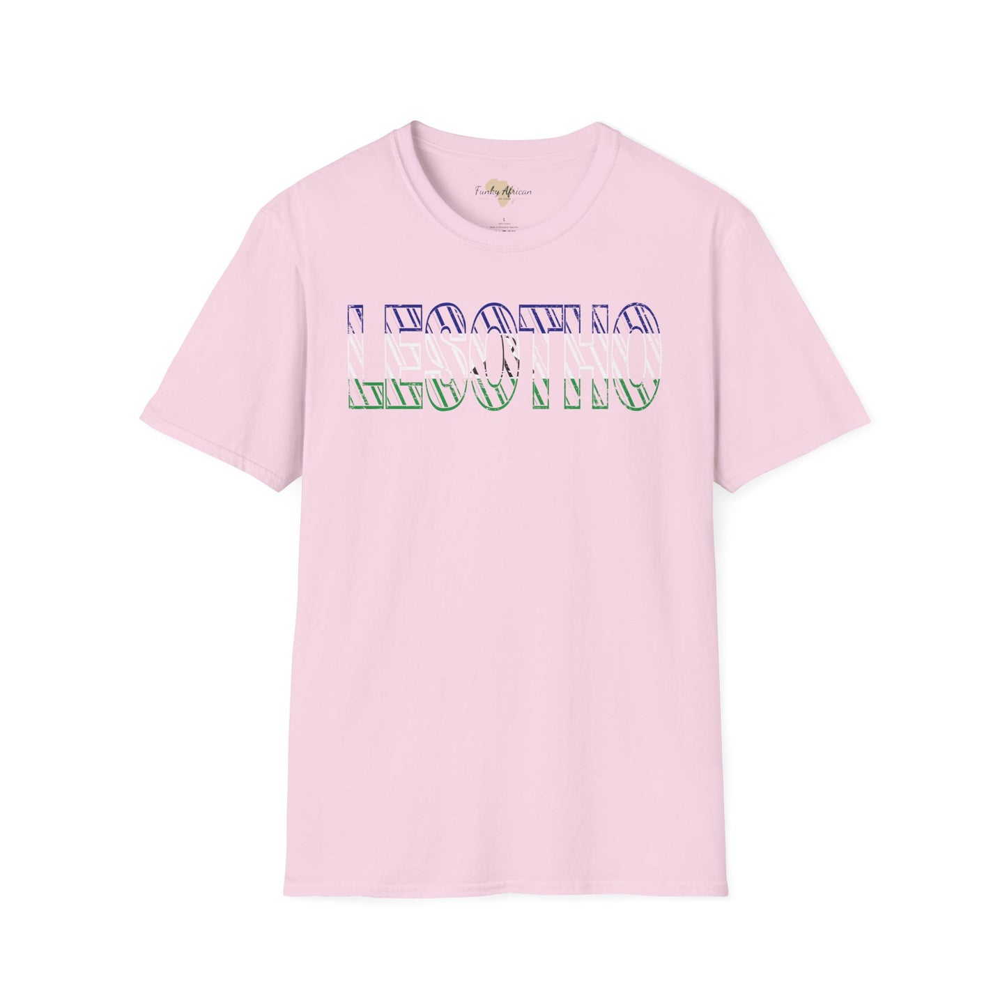 Lesotho text unisex softstyle tee