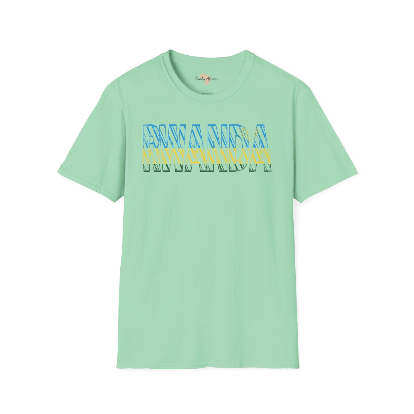 Rwanda text unisex softstyle tee