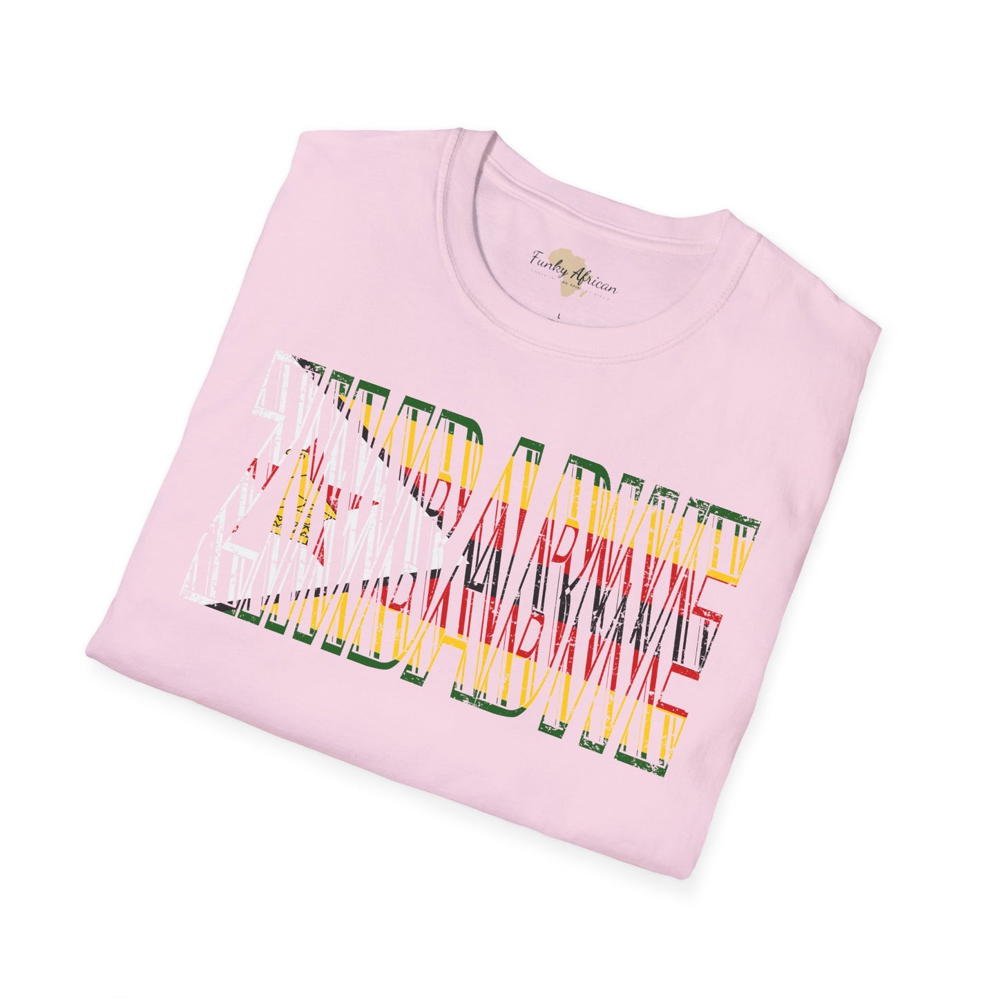 Zimbabwe text unisex softstyle tee