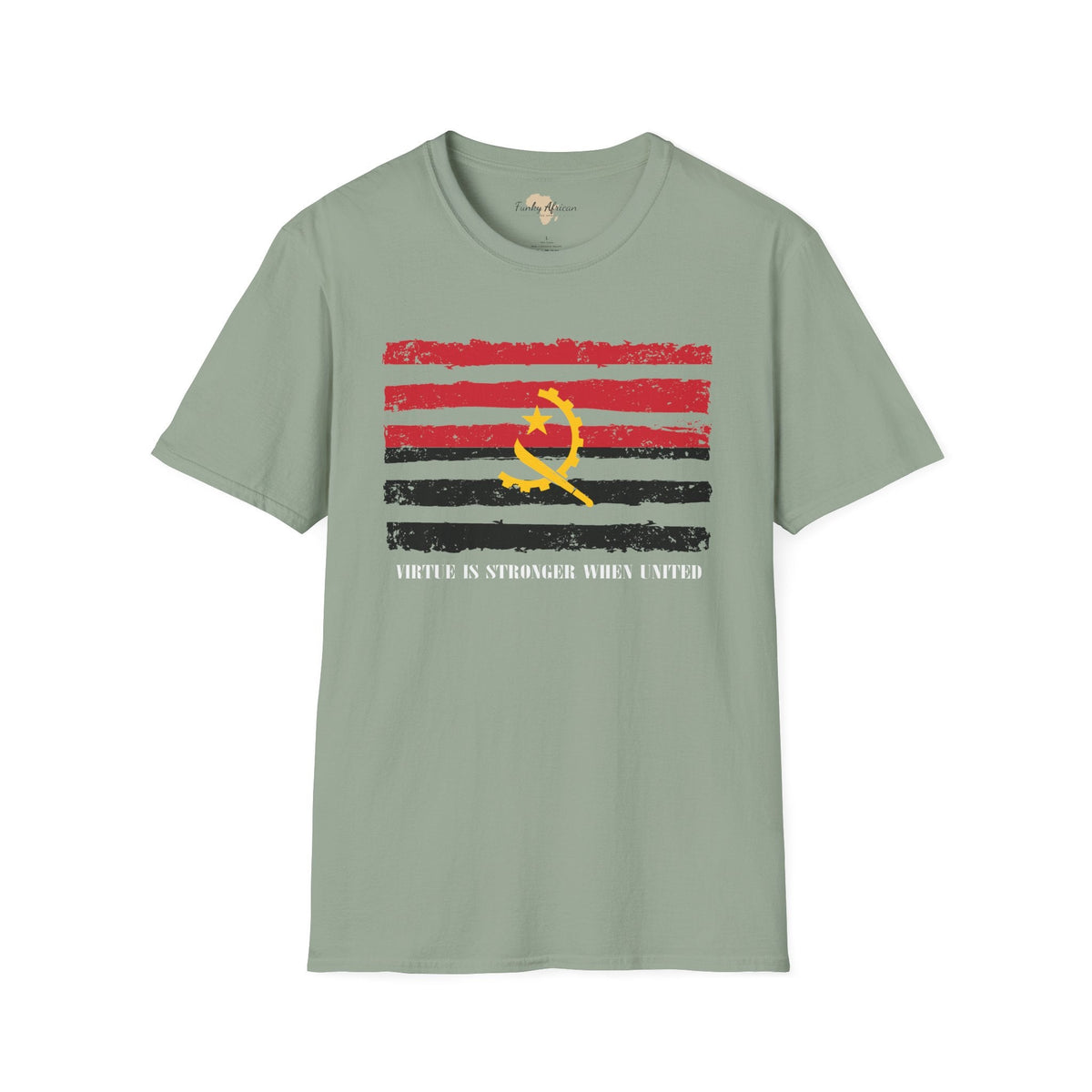 Angola strip unisex softstyle tee Funky African