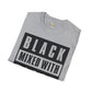 Black mixed with black unisex softstyle tee