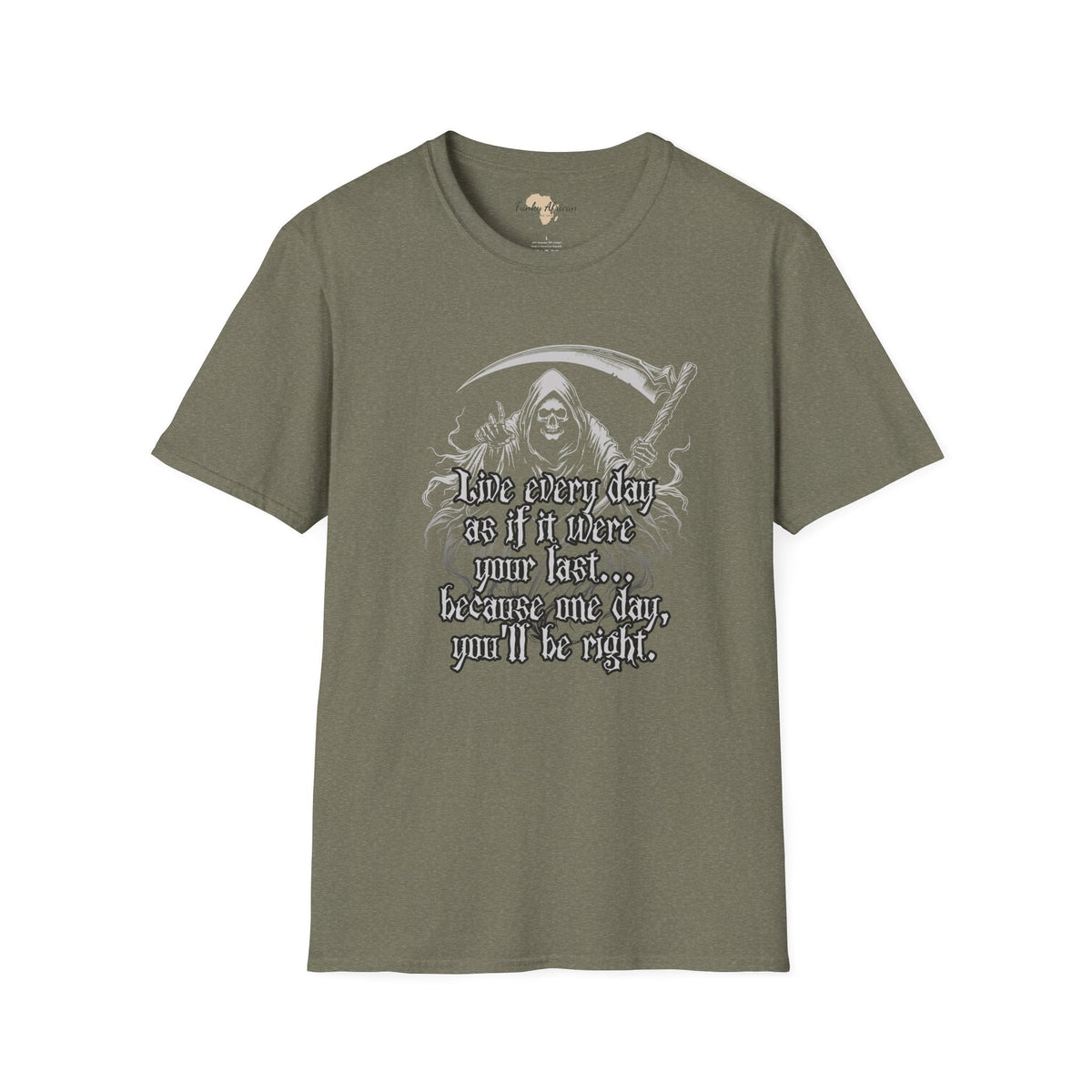 Live everyday unisex softstyle tee Funky African