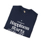 Happiness starts from within unisex softstyle tee