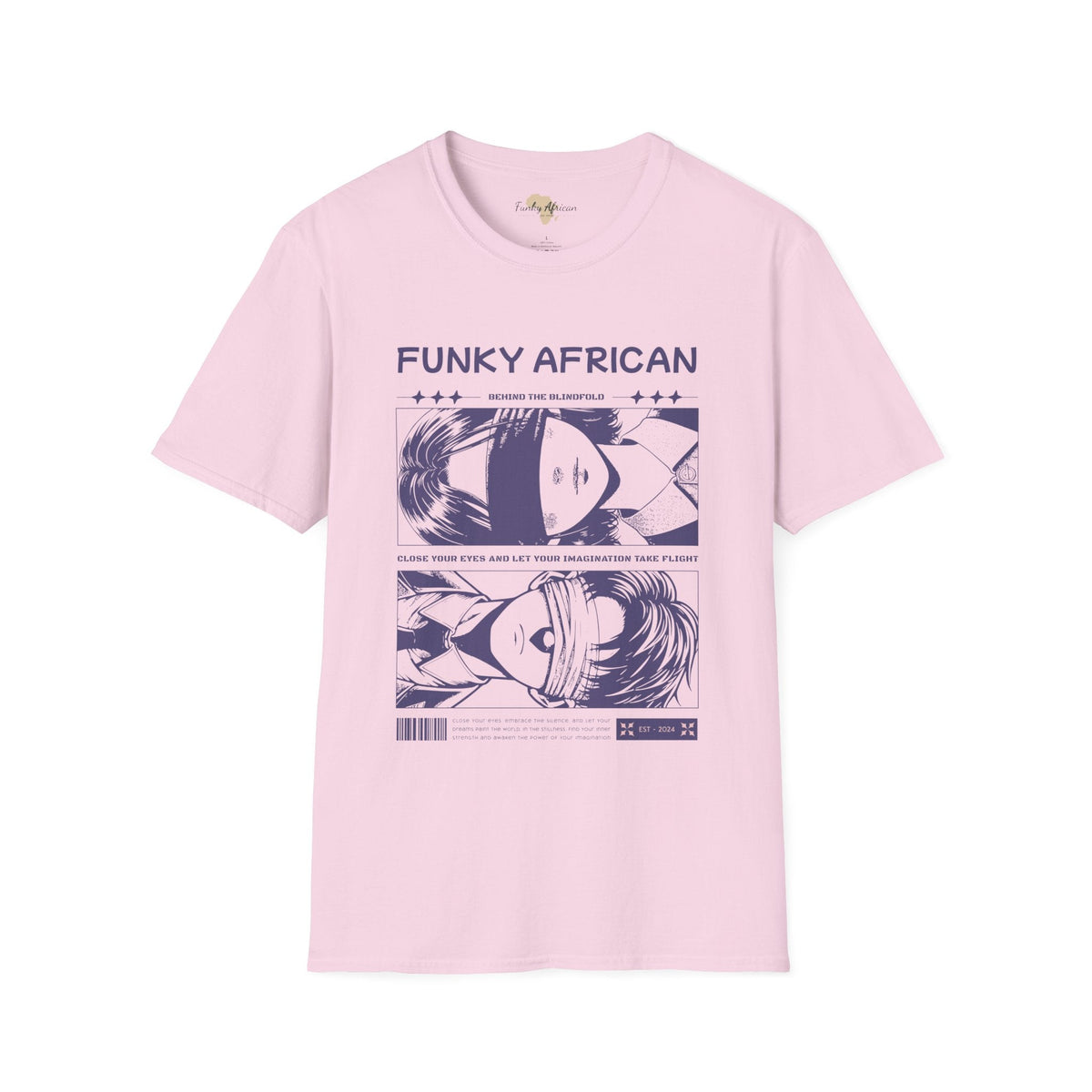 Behind the blindfold unisex softstyle tee Funky African
