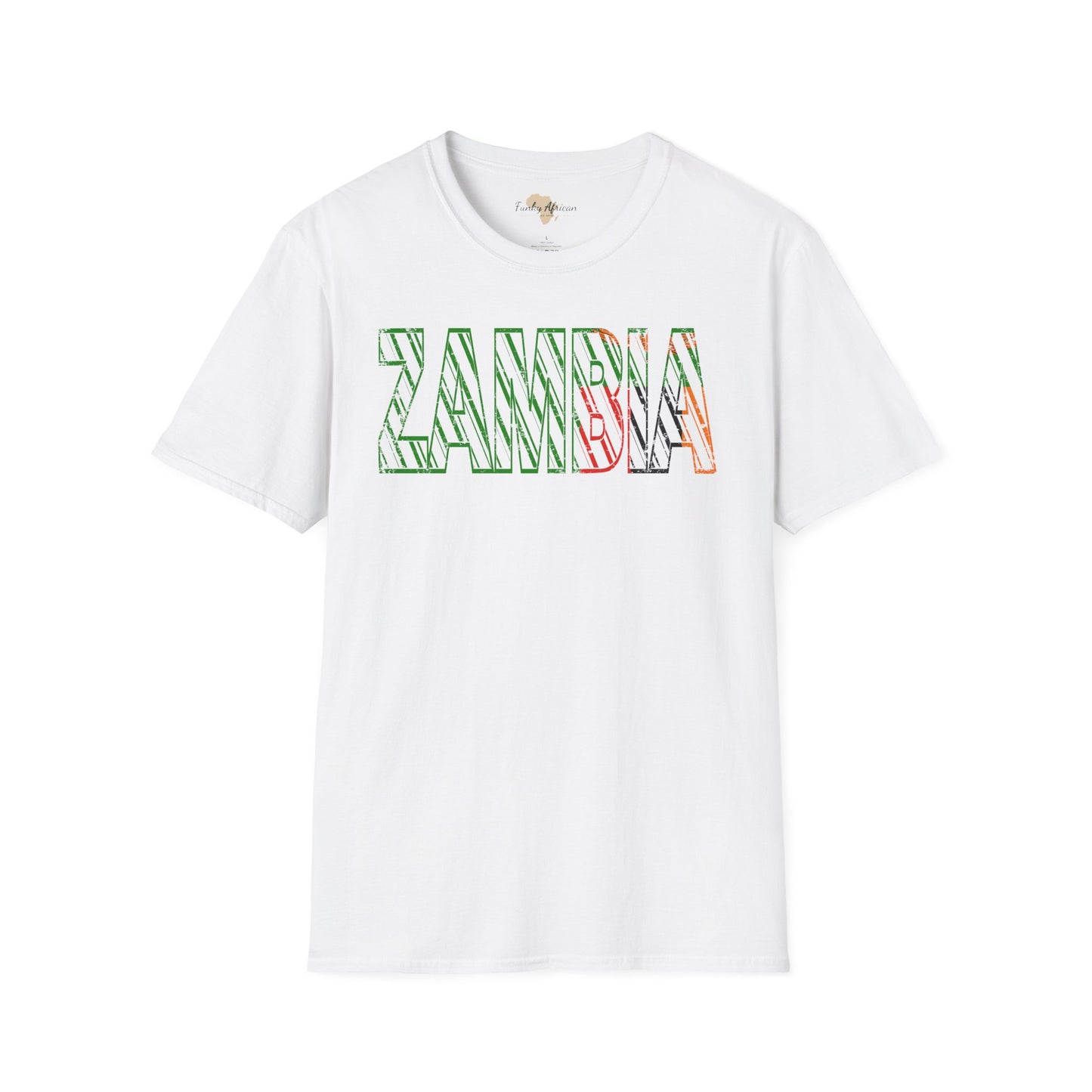 Zambia text unisex softstyle tee