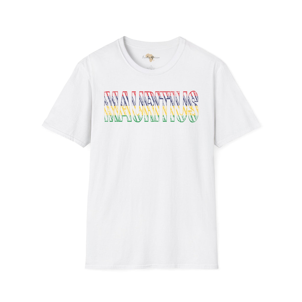 Mauritius text unisex softstyle tee Funky African