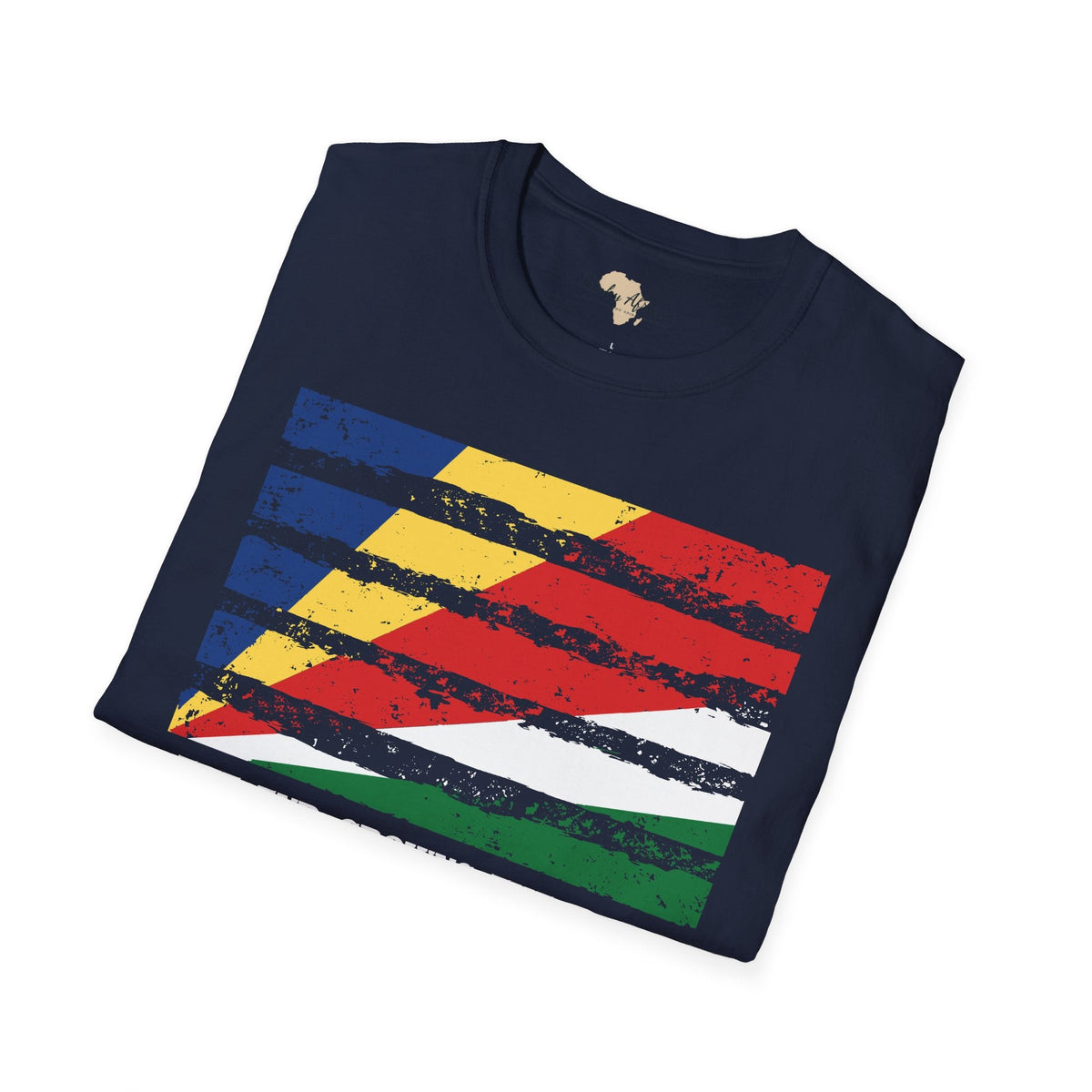Seychelles strip unisex softstyle tee Funky African