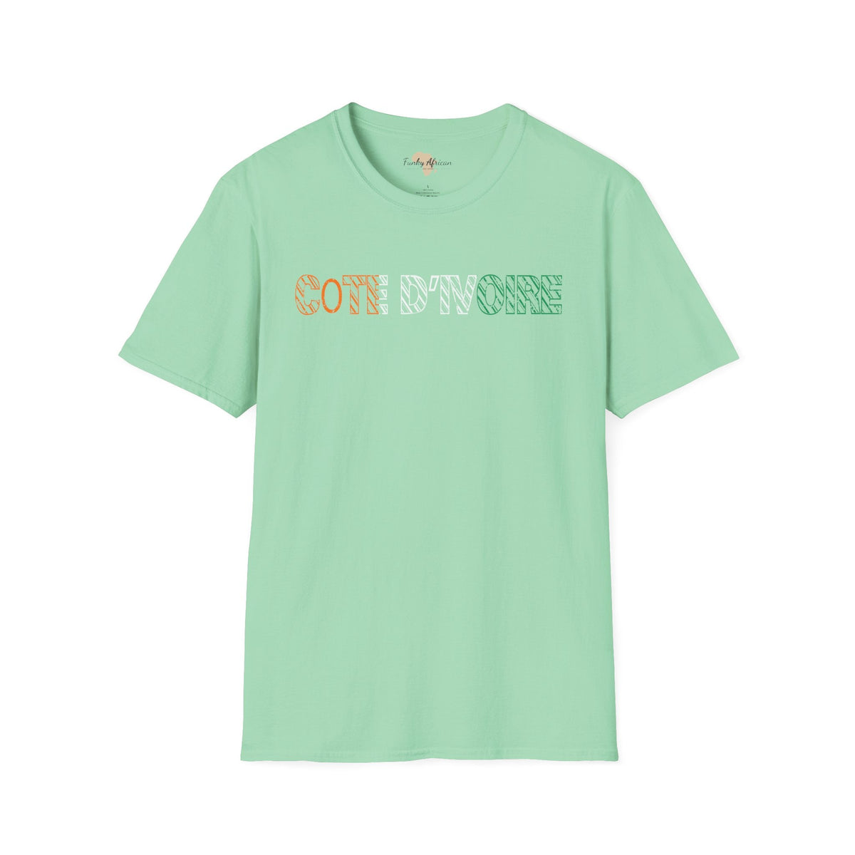 Côte d'Ivoire text unisex softstyle tee Funky African