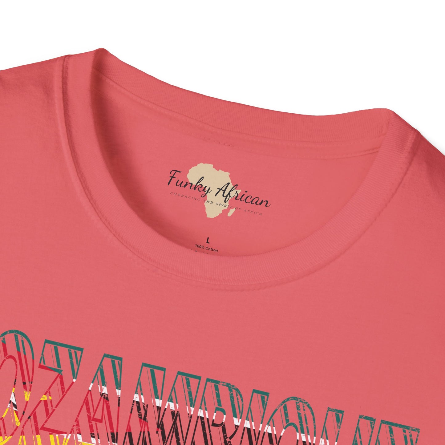 Mozambique text unisex softstyle tee