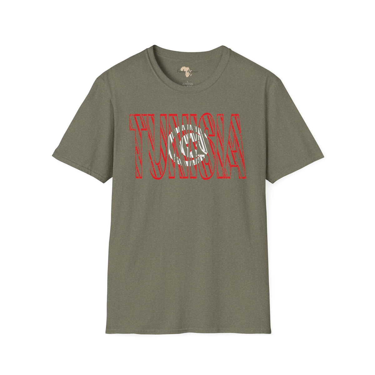 Tunisia text unisex softstyle tee Funky African