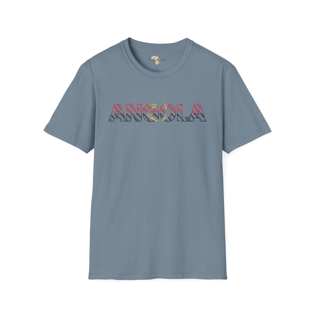 Angola text unisex softstyle tee Funky African