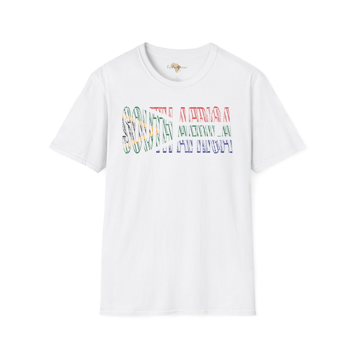 South African text unisex softstyle tee Funky African