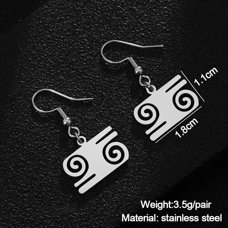 Adinkra Fashion Hollowed-out ear rings Funky African