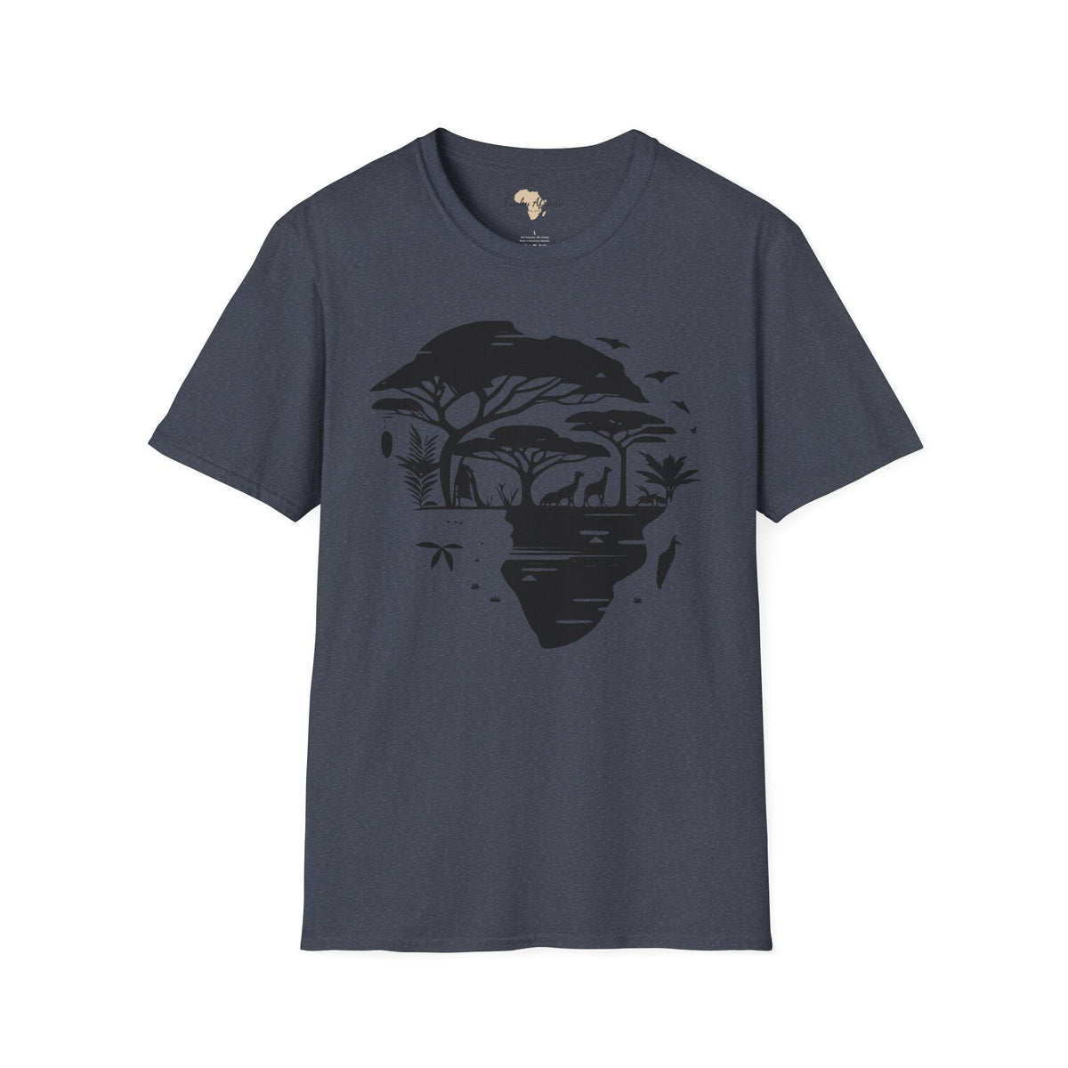 African map graffiti unisex softstyle tee Funky African