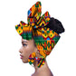 2-piece set of African headscarves and earrings