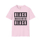 Black mixed with black unisex softstyle tee