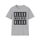 Black mixed with black unisex softstyle tee