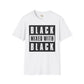 Black mixed with black unisex softstyle tee