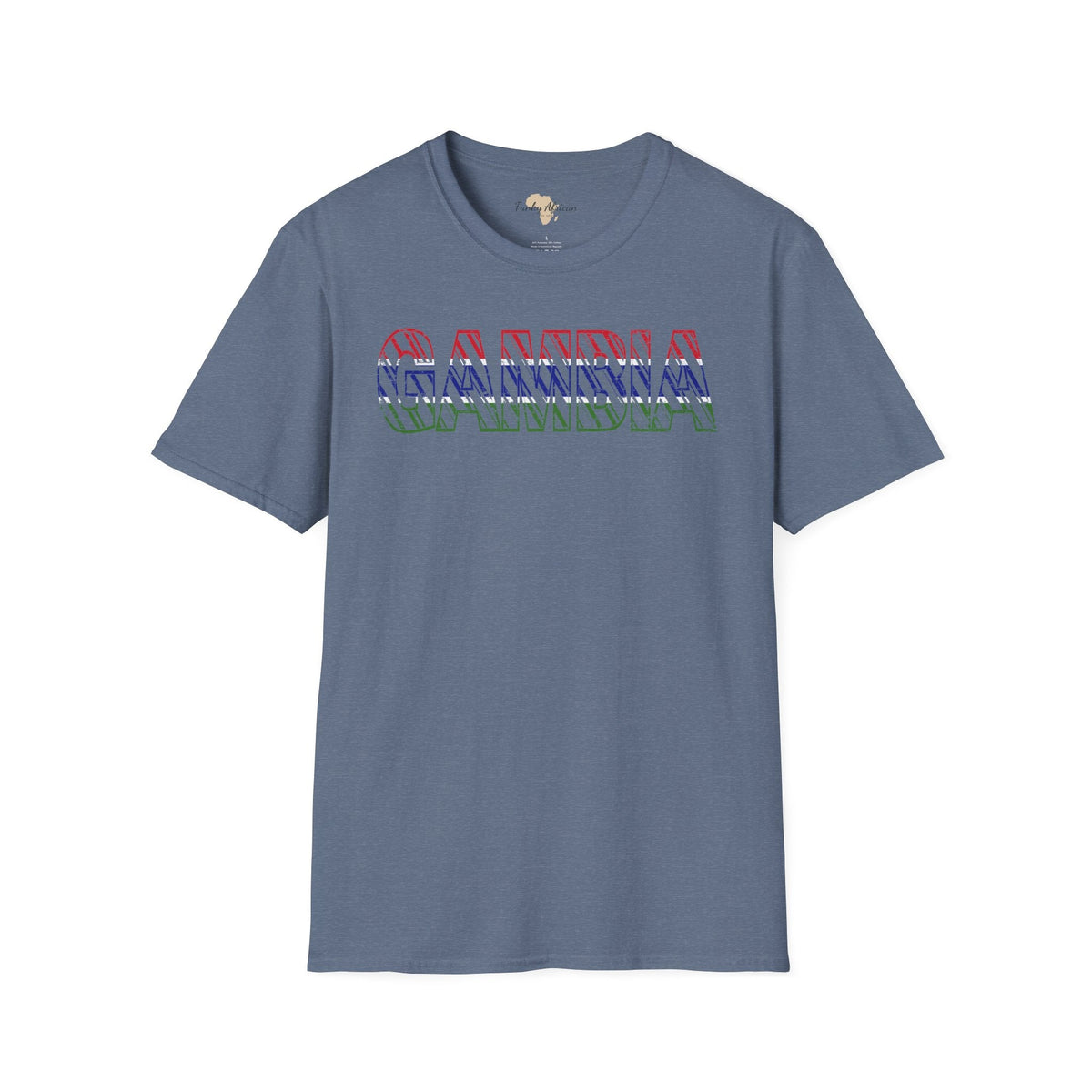 Gambia text unisex softstyle tee Funky African