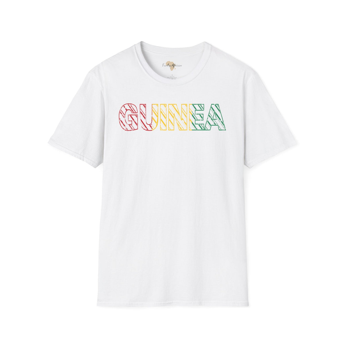 Guinea text unisex softstyle tee Funky African