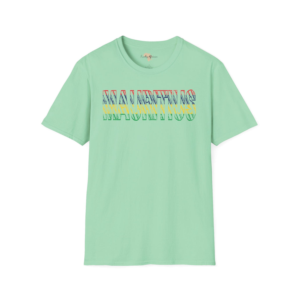 Mauritius text unisex softstyle tee Funky African
