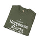 Happiness starts from within unisex softstyle tee