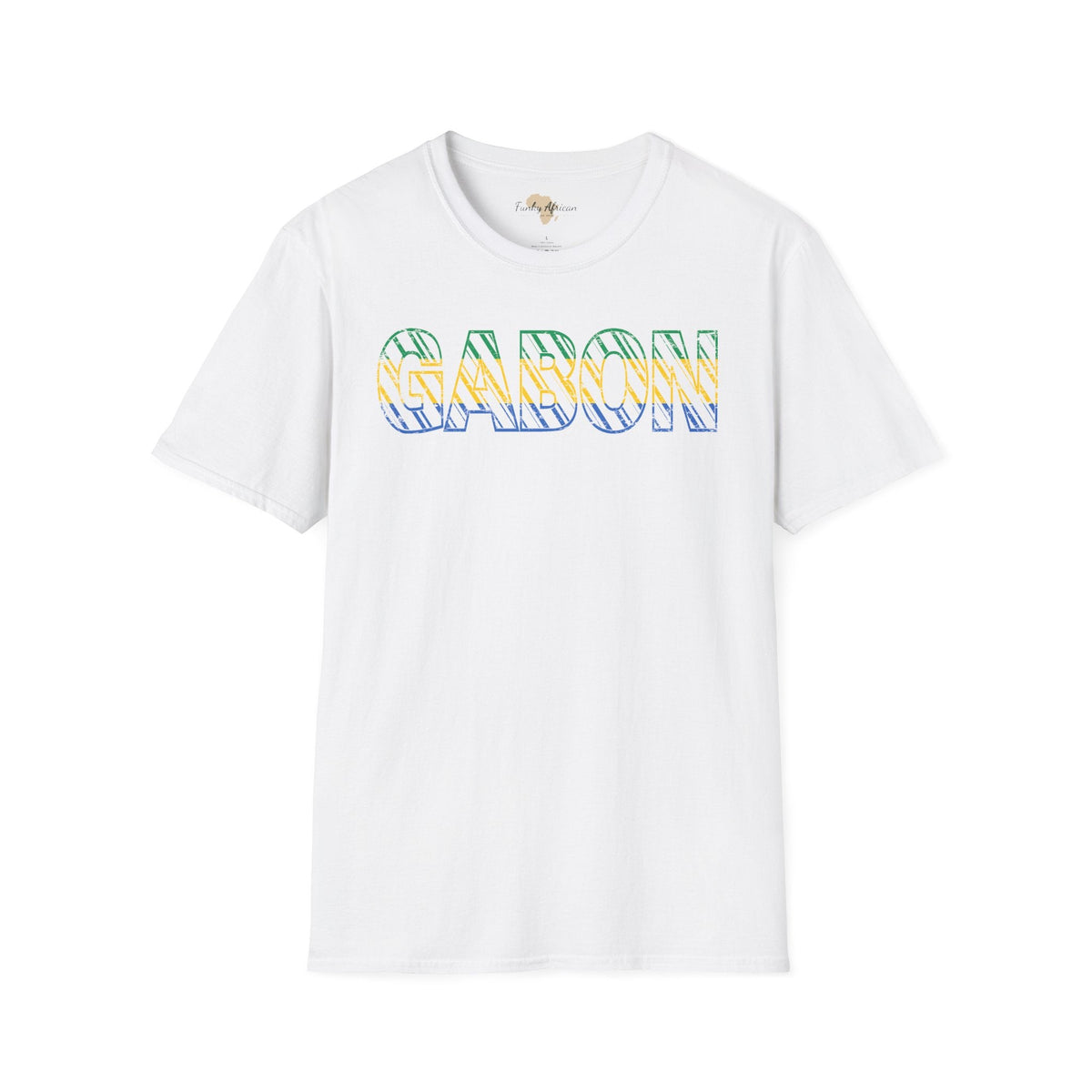 Gabon text unisex softstyle tee Funky African