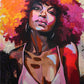African woman decorative painting core