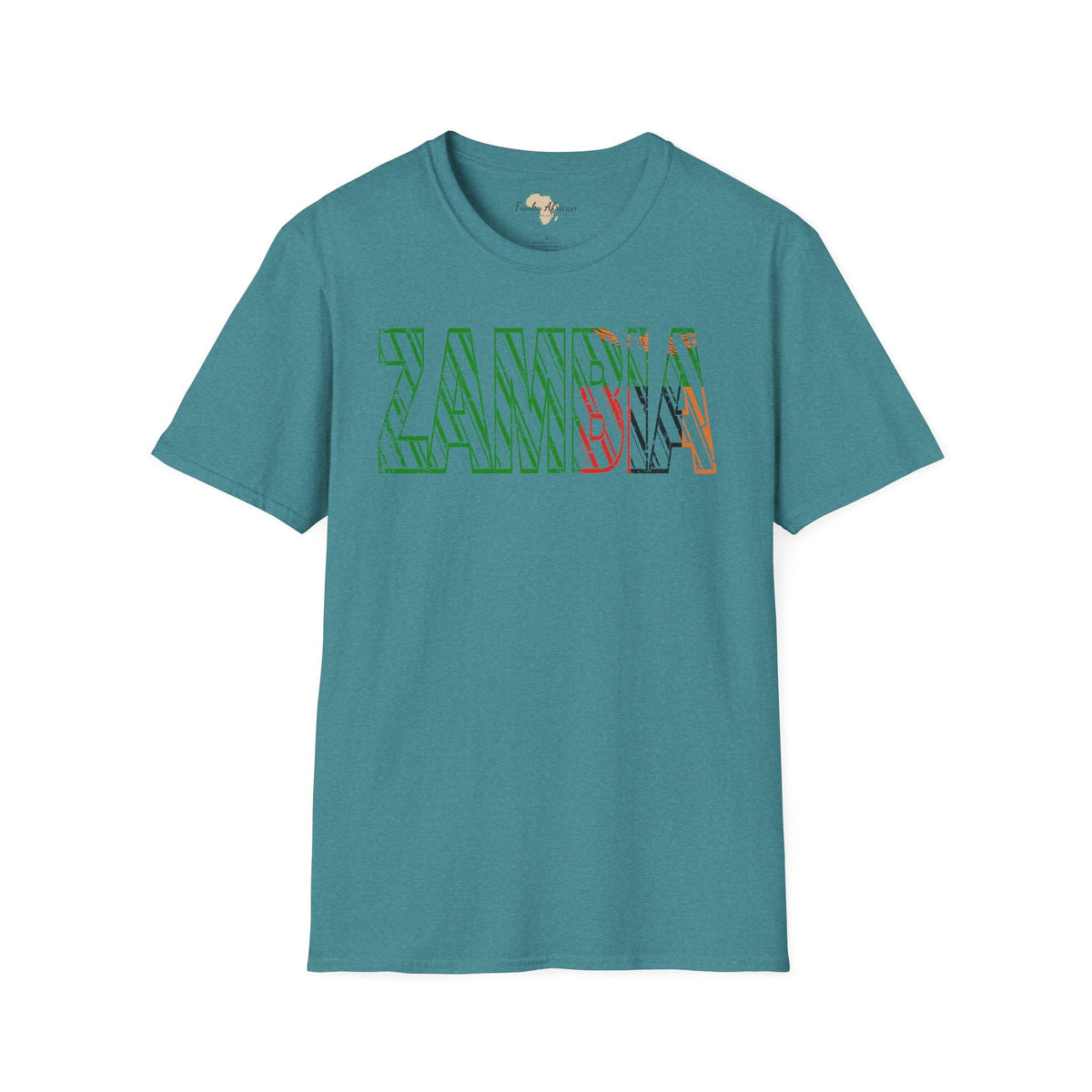 Zambia text unisex softstyle tee Funky African