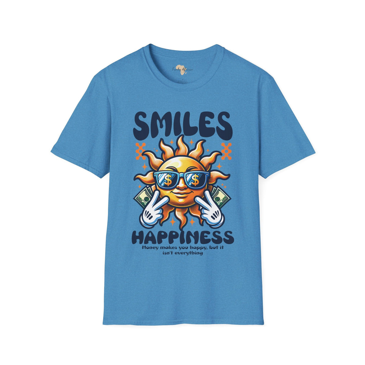 Smiles and happiness unisex softstyle tee Funky African