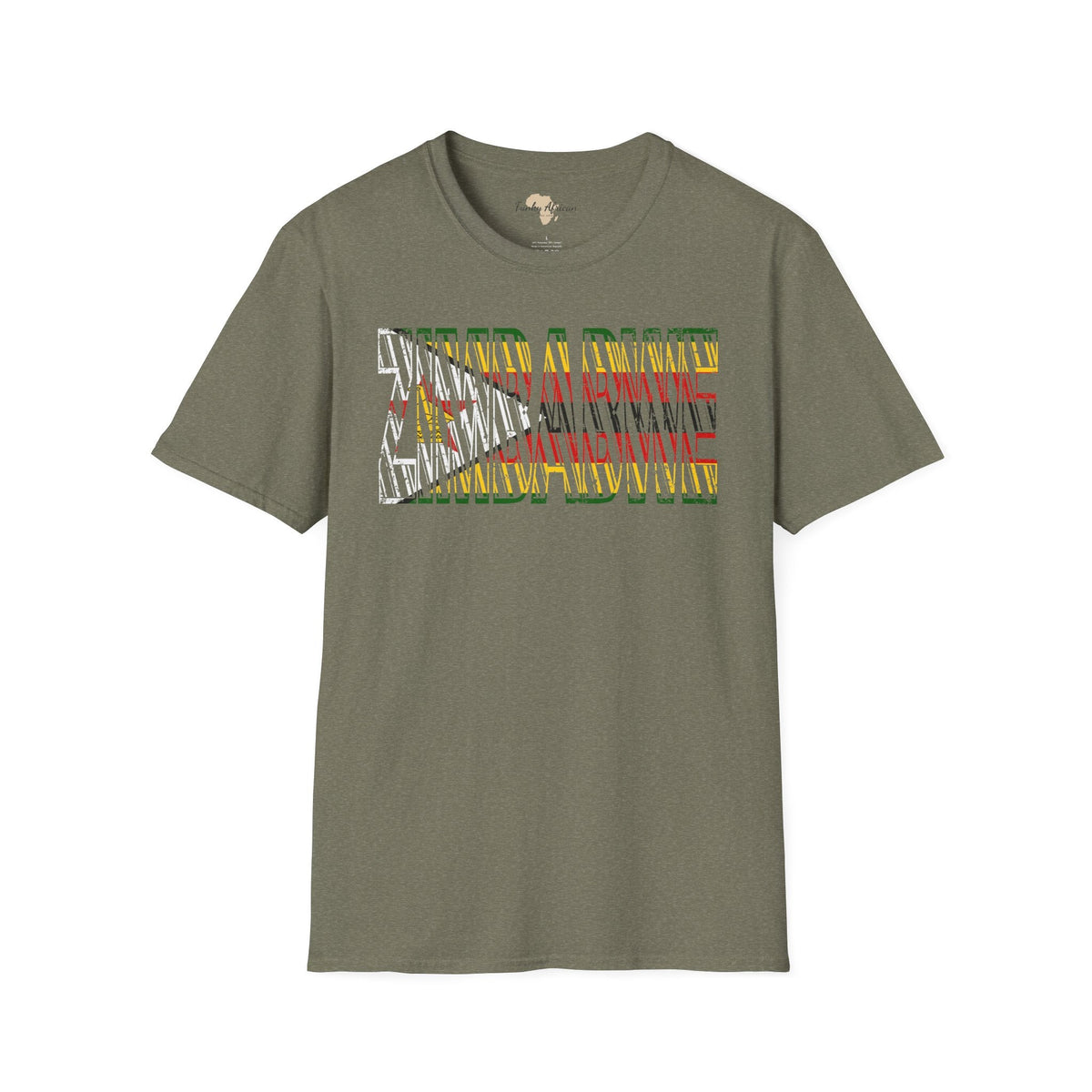 Zimbabwe text unisex softstyle tee Funky African