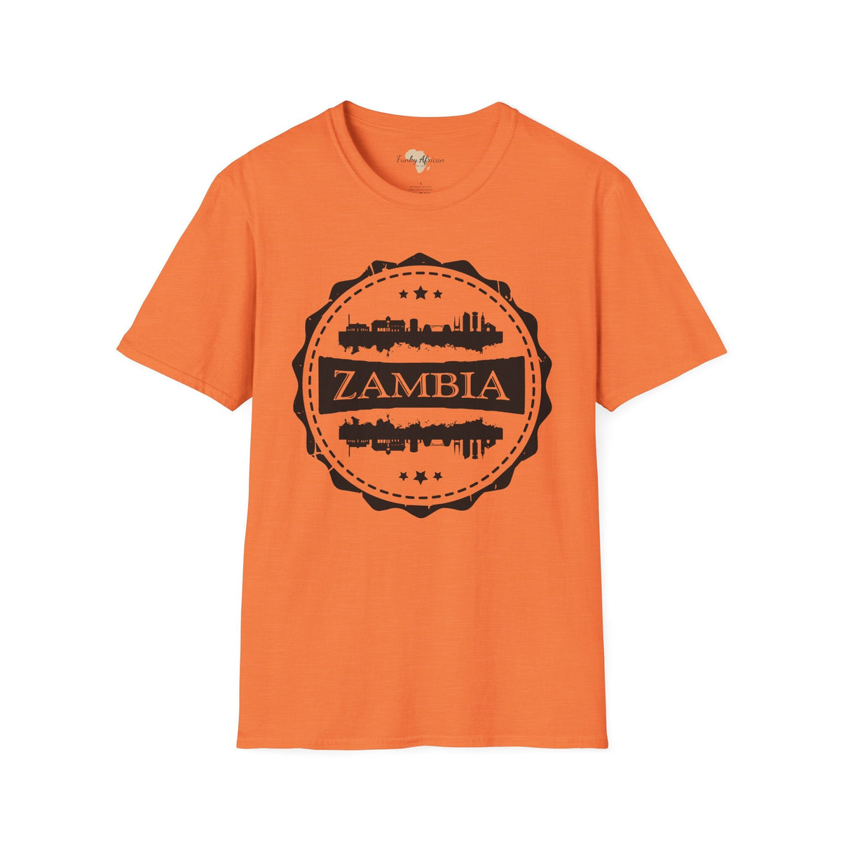Zambia Stamp unisex tee Printify