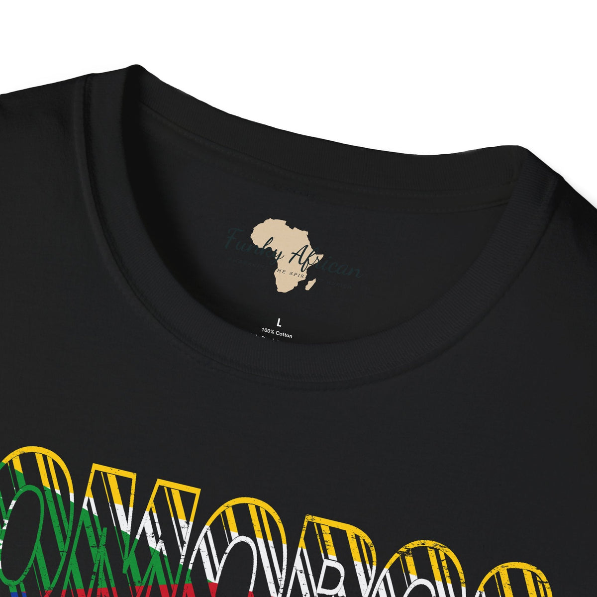 Comoros text unisex softstyle tee Funky African