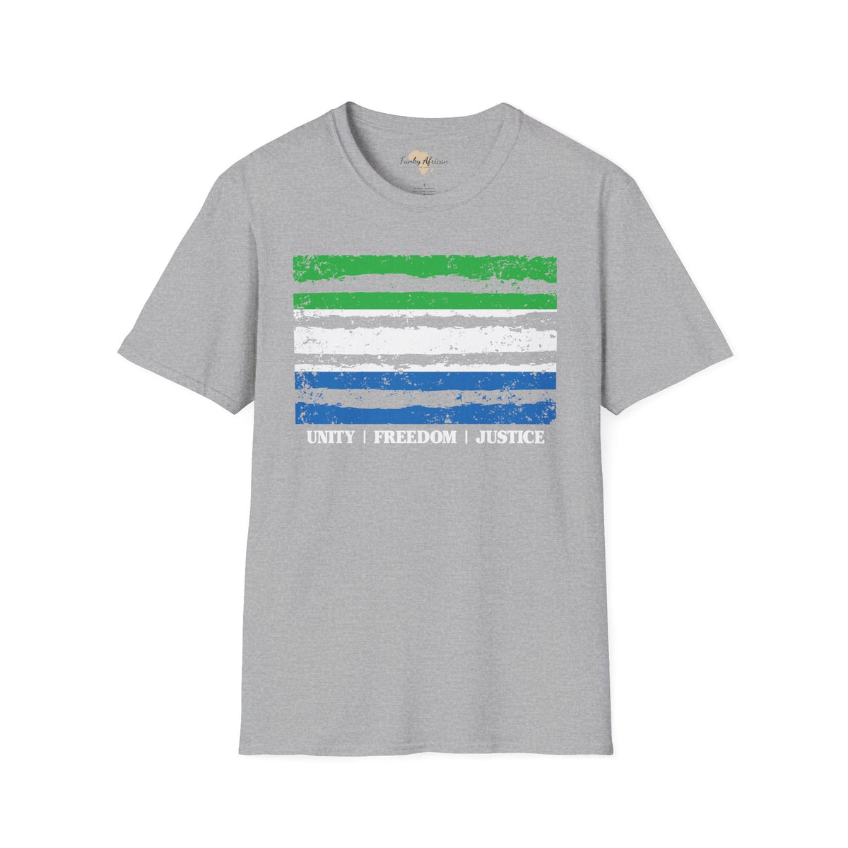 Sierra Leone strip unisex softstyle tee Funky African