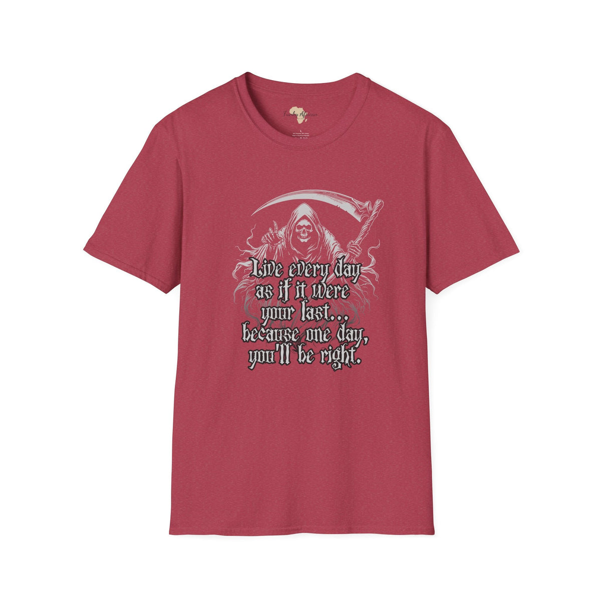 Live everyday unisex softstyle tee Funky African