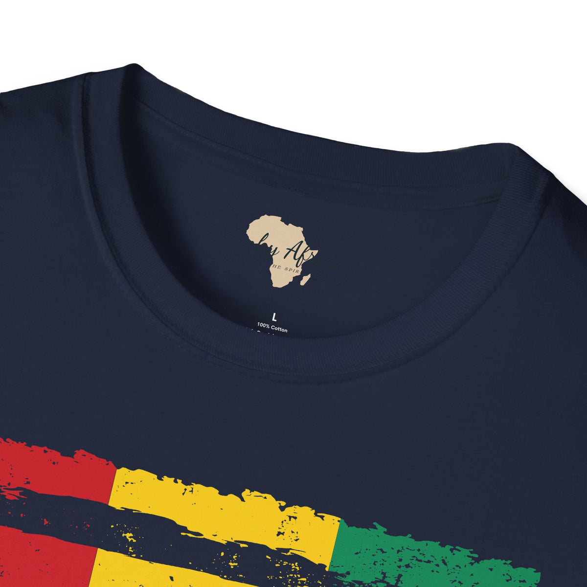 Guinean strip unisex softstyle tee Funky African
