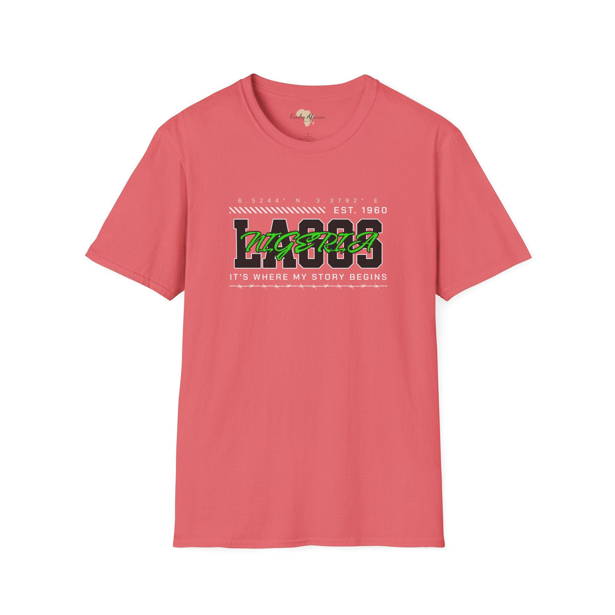 Lagos nigeria unisex softstyle tee Funky African