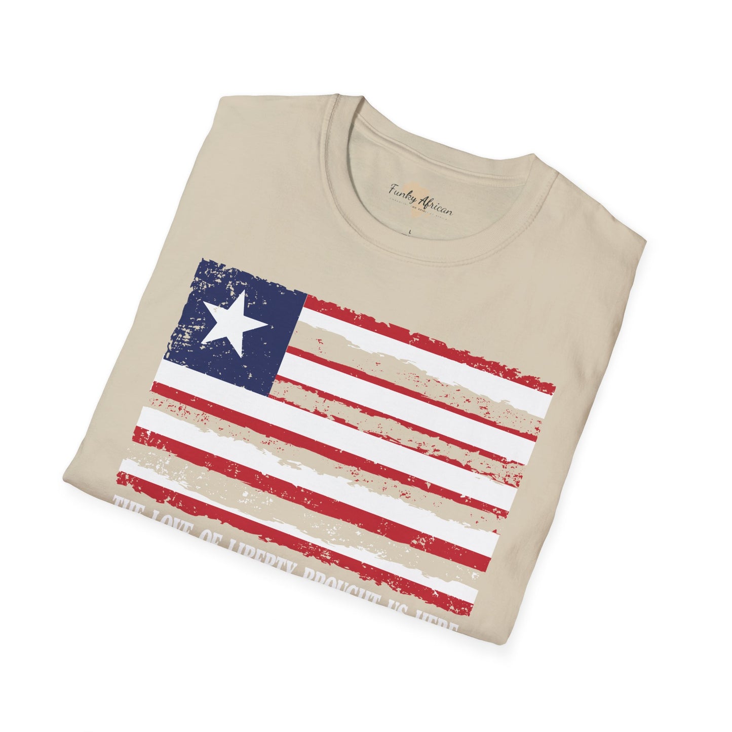 Liberia strip unisex softstyle tee