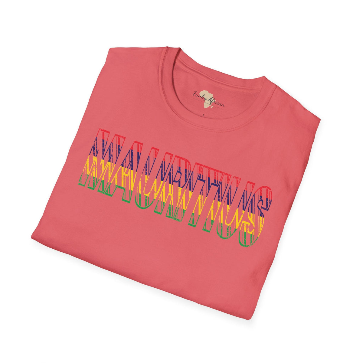 Mauritius text unisex softstyle tee Funky African