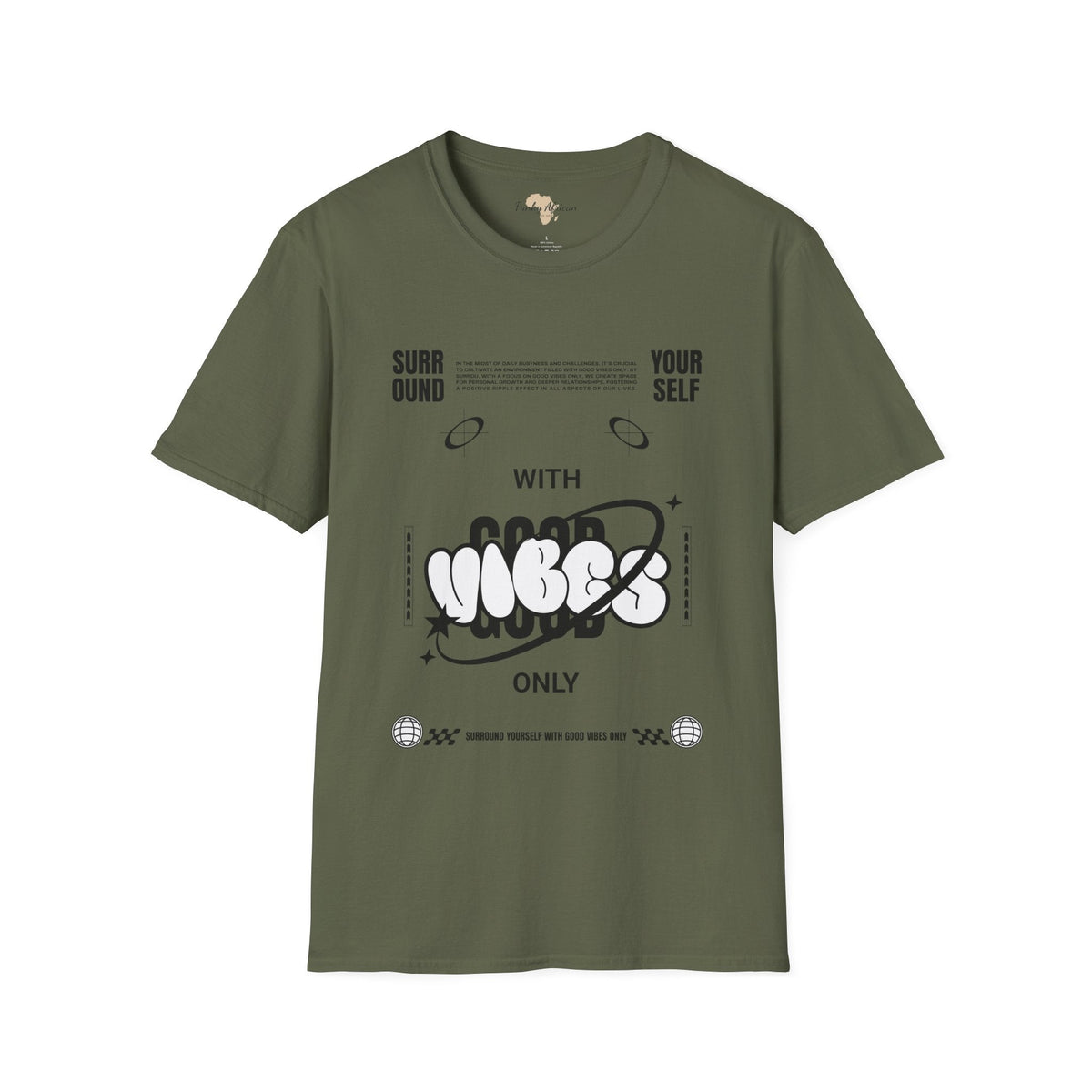 Surround yourself with good vibes unisex softstyle tee Funky African