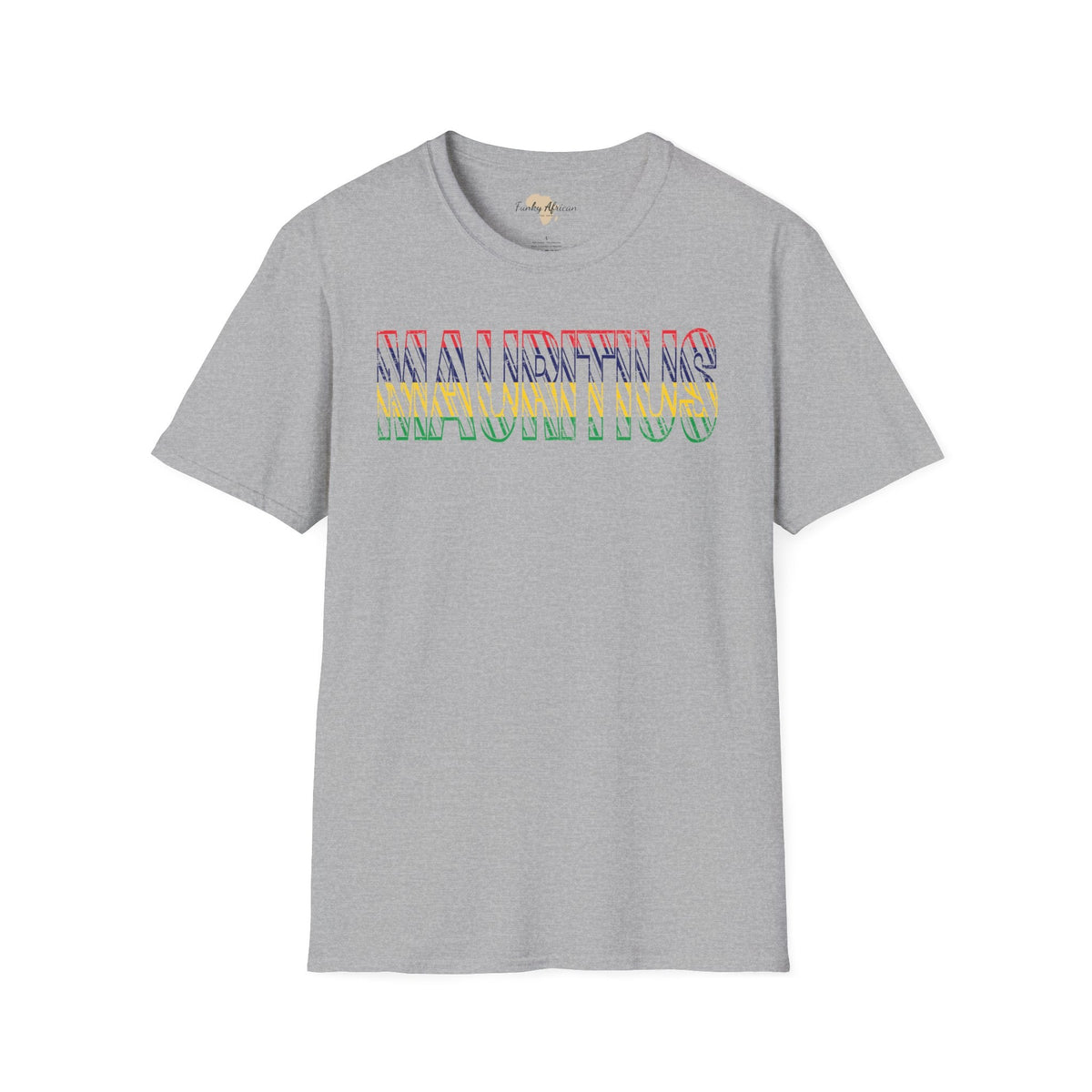 Mauritius text unisex softstyle tee Funky African