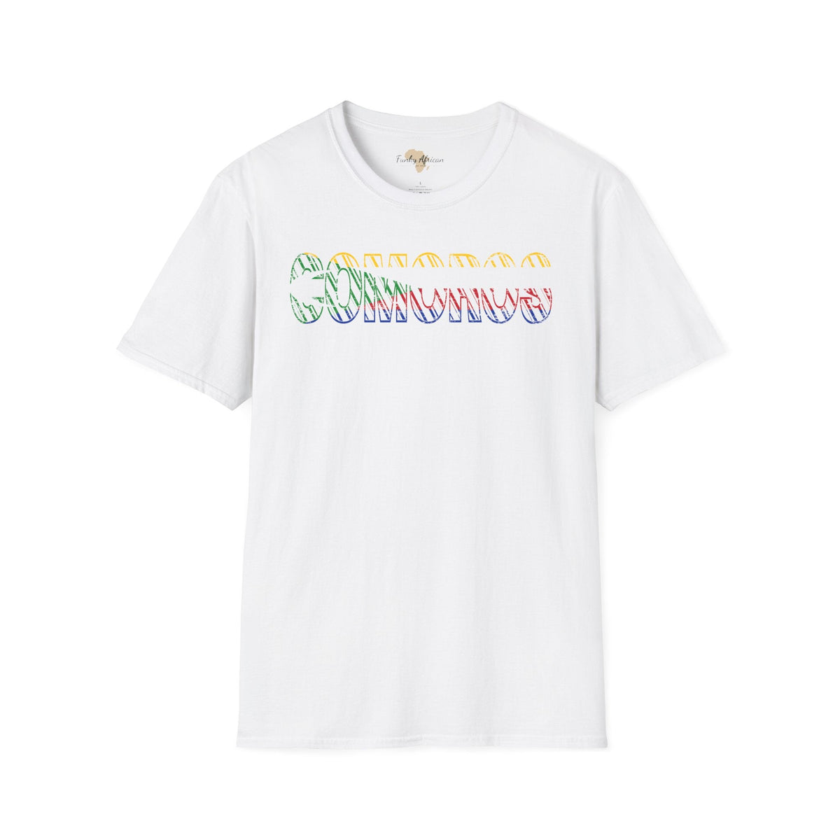 Comoros text unisex softstyle tee Funky African