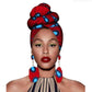African Headscarves And Earrings 2 Pieces