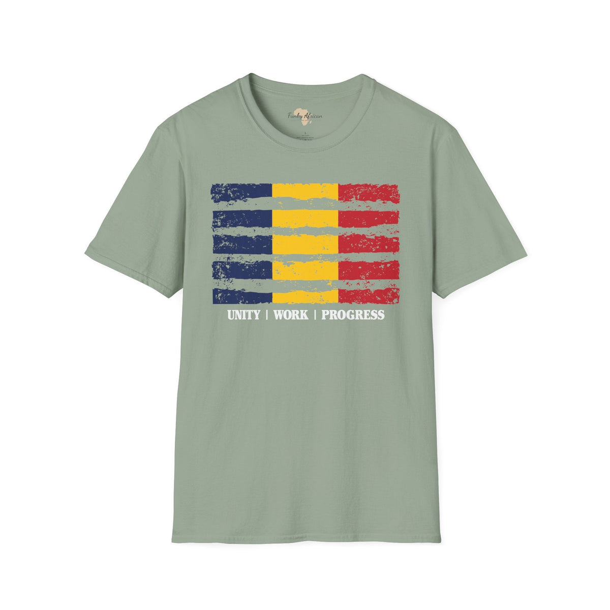 Chad strip unisex softstyle tee Funky African