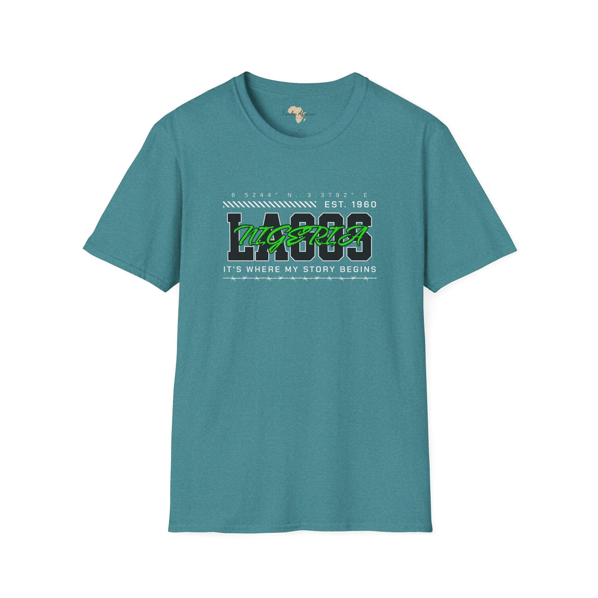 Lagos nigeria unisex softstyle tee Funky African