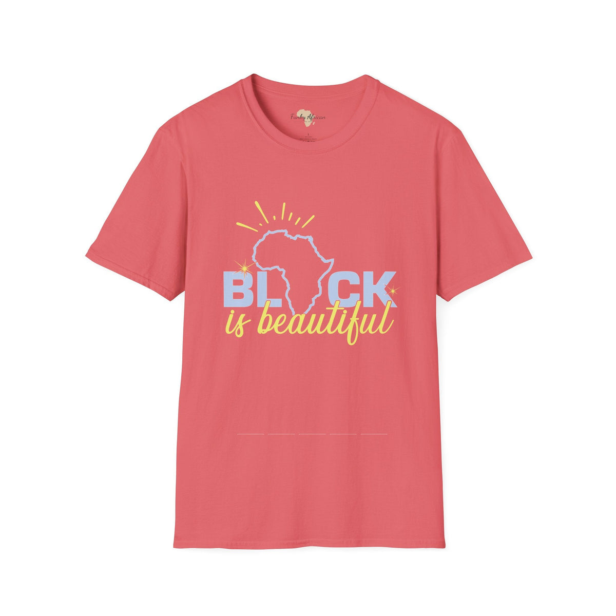 Black is beautiful unisex softstyle tee Funky African