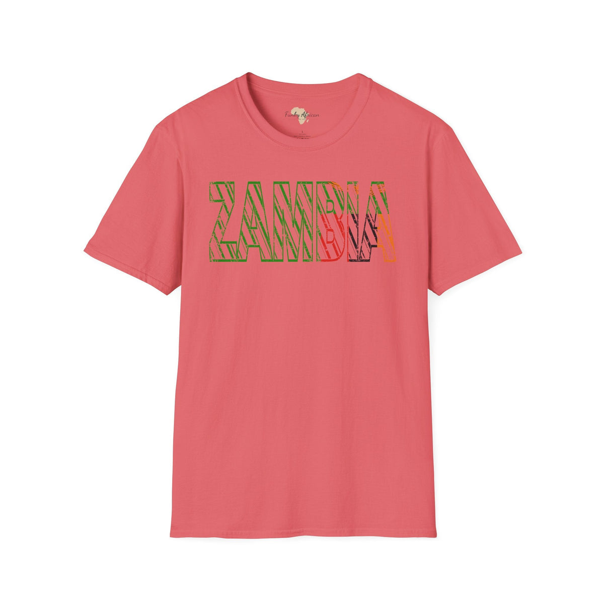 Zambia text unisex softstyle tee Funky African