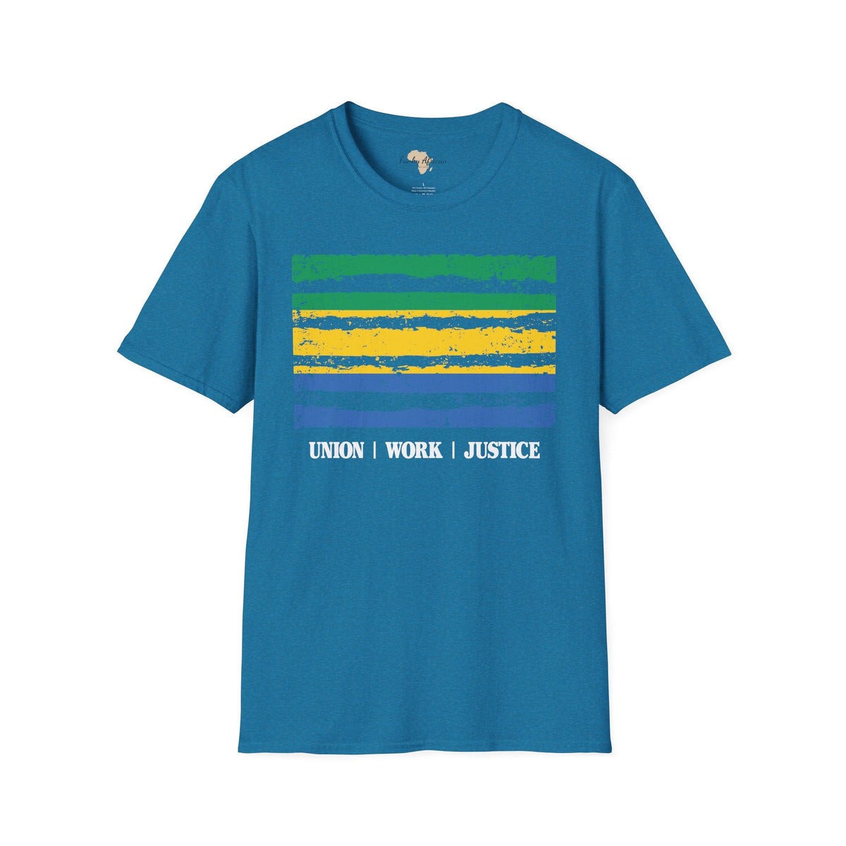 Gabon strip unisex softstyle tee Funky African