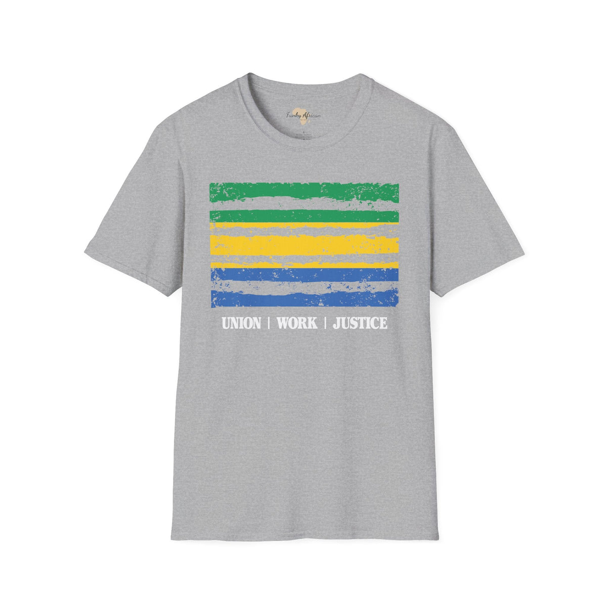 Gabon strip unisex softstyle tee Funky African