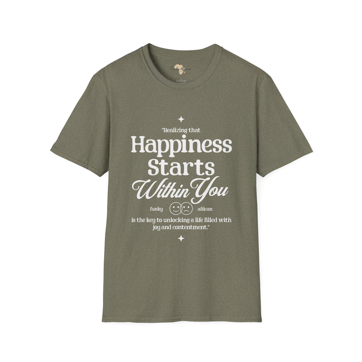 Happiness starts from within unisex softstyle tee Funky African